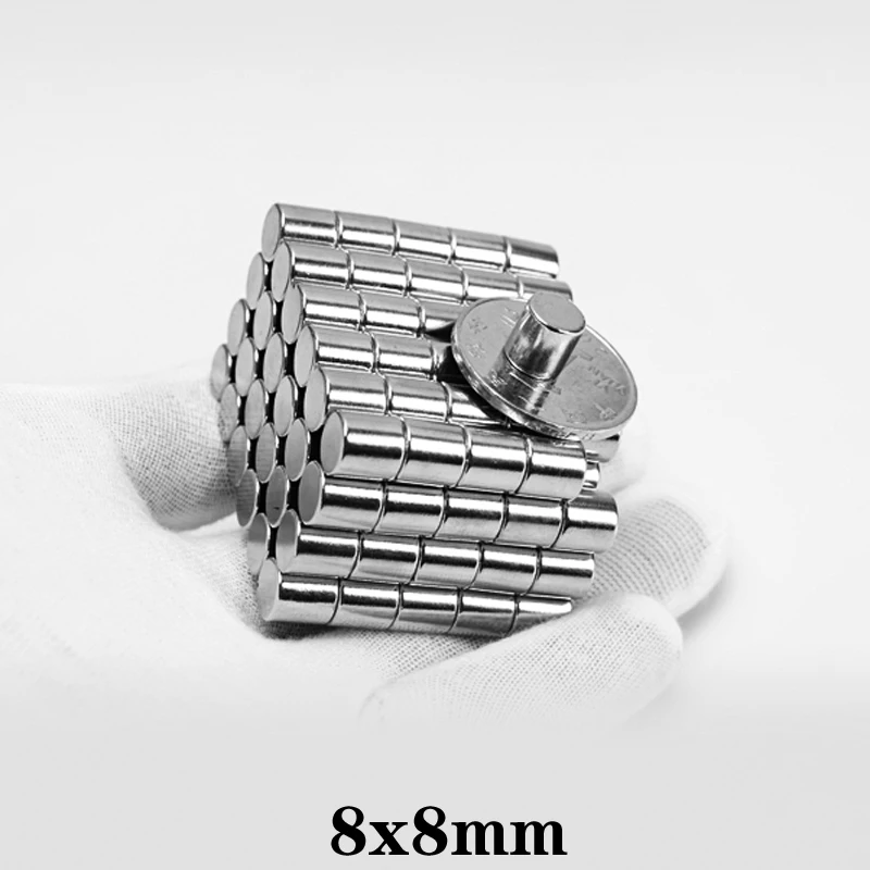 5 ~ 150 шт. 8x8 поиск небольшого диаметра магнит 8 мм x небольшие круглые магниты
