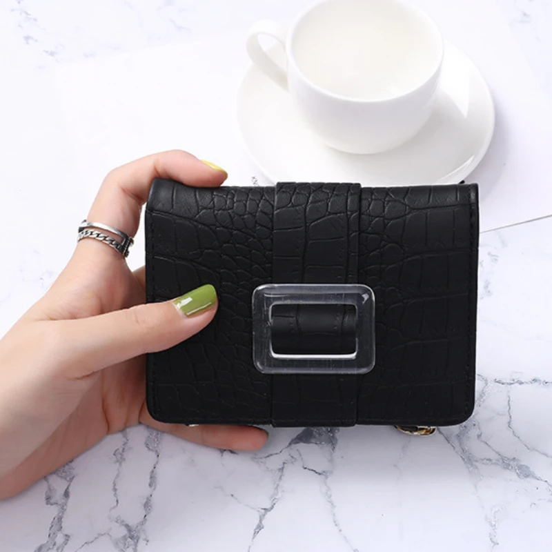 

Летние женские короткие кошельки, однотонные сумки для денег, кошельки на молнии для нескольких карт для женщин, держатель для карт из искус...