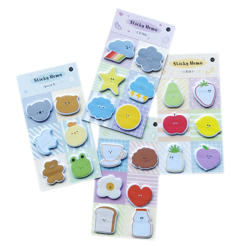 120 страниц/упаковка милые фрукты облако животных набор стикеров для заметок