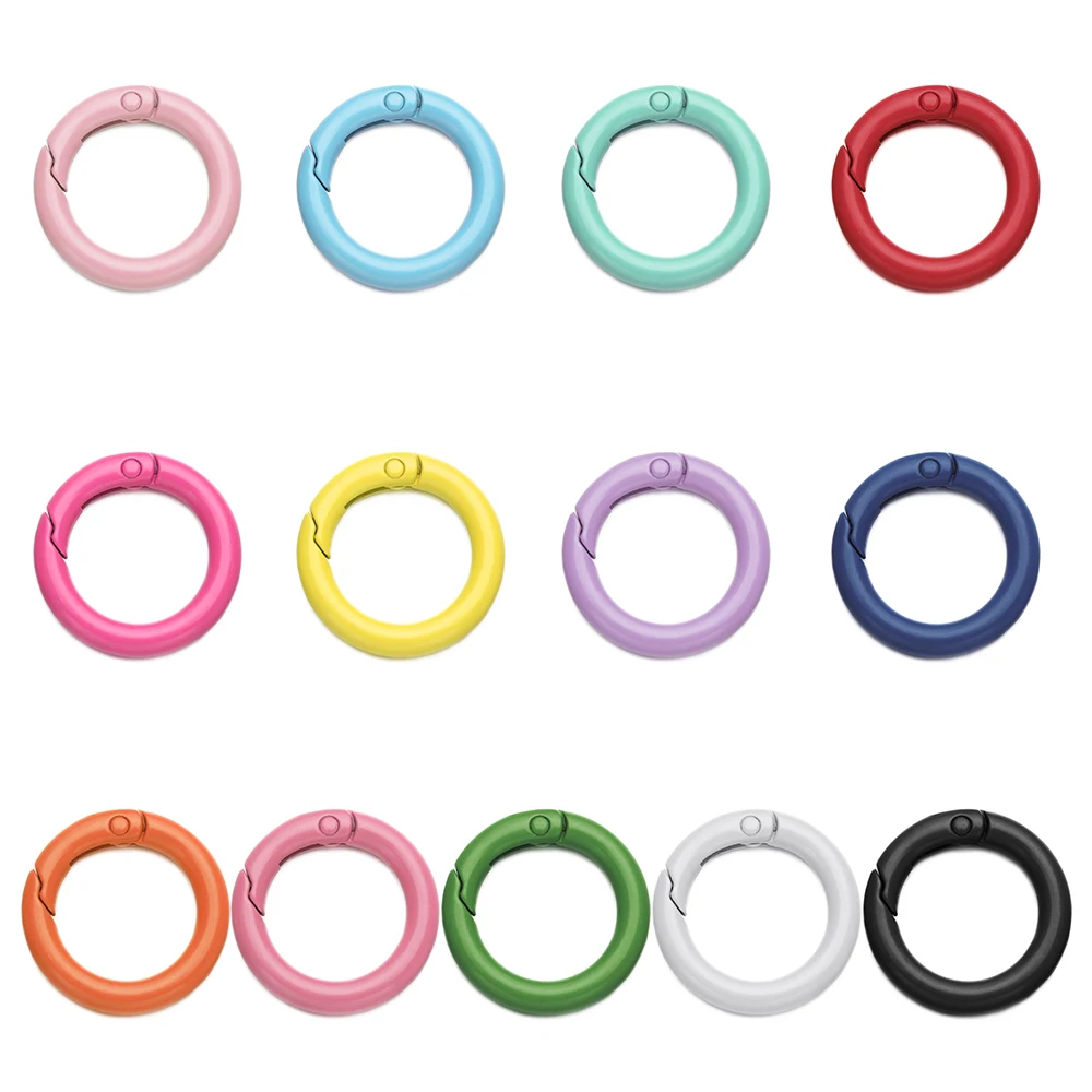 

5 шт., разноцветные Пружинные застежки-кольца