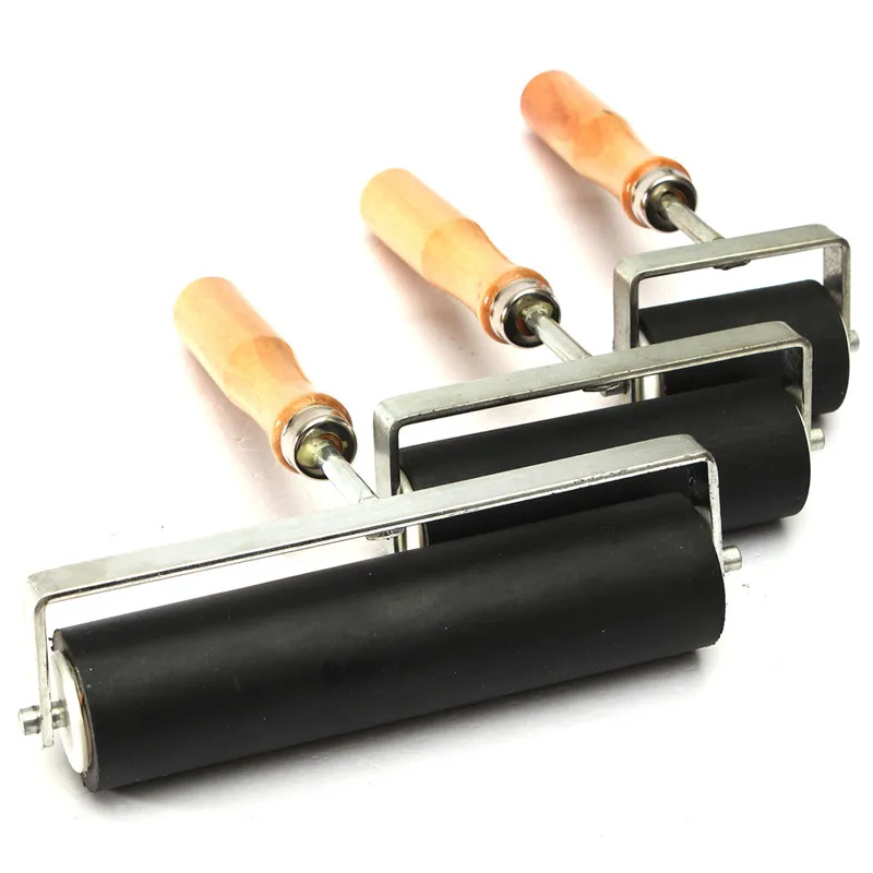 

1set 5/10/15cm Heavy Duty Hard Rubber Roller Printing Ink Lino Artists Art Craft Paint Decorating Tool Paint Tool 3pcs Sets