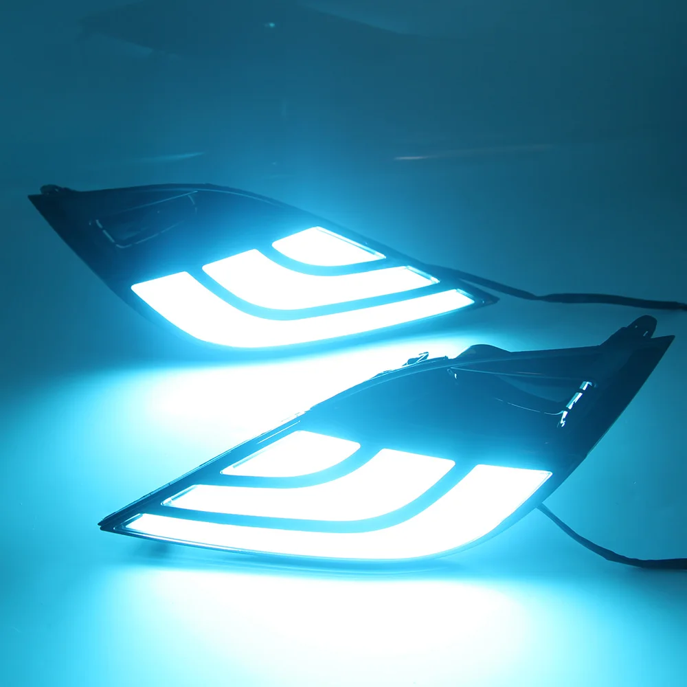 

LED DRL Daytime Running Light For 2020-2021 Toyota Camry Driving Lights tricolor daily running light Car accessories
