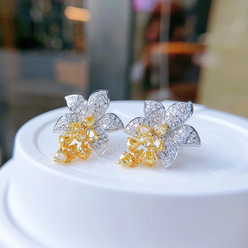 

S925 Sterling Silver Earring Women Natural Topaz Gemstone Jewelry Aro Mujer Oreja Orecchini Silver 925 Jewelry Drop Earring Girl