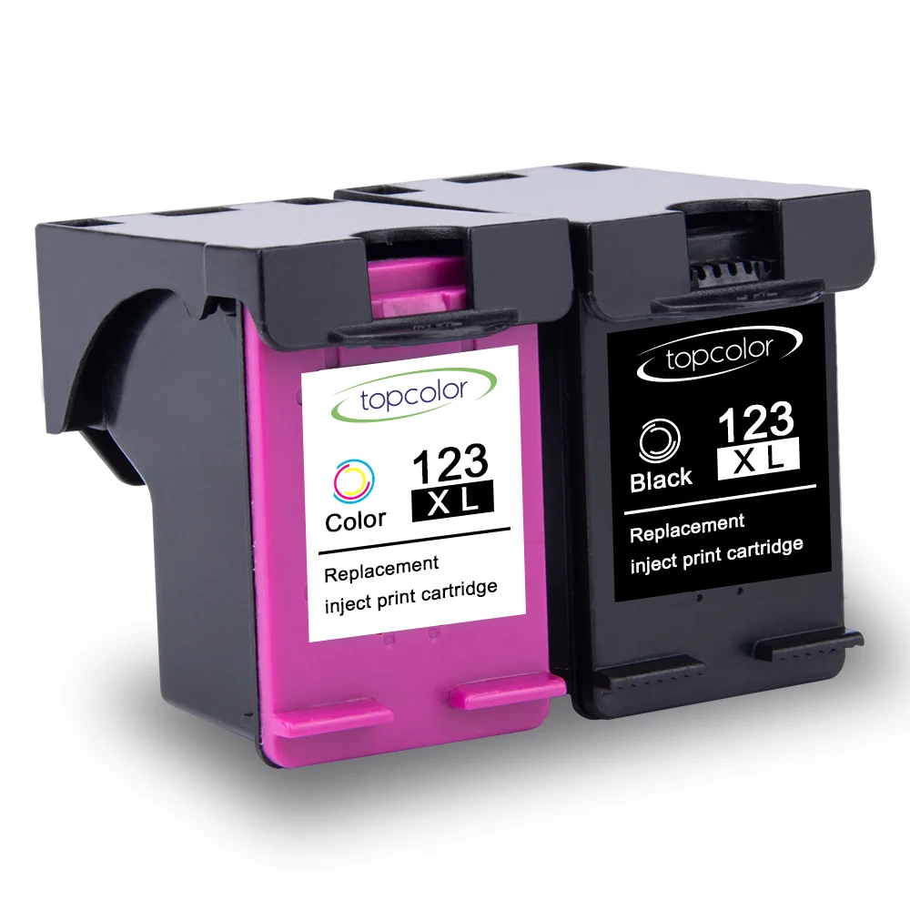 123XL-Black-Color Топ Цвет 123XL чернильный картридж подходит для hp 123 hp 123 XL черный Цвет для красочного ящика F6V19A F6V18A для hp 4510 4511 4512 1110 1111 1112 3833 - Цвет: 123XL-Black-Color