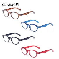clasaga reading glasses spring hinge retro round frame mens and womens prescription eyeglasses hd reader diopter1 03 05 0