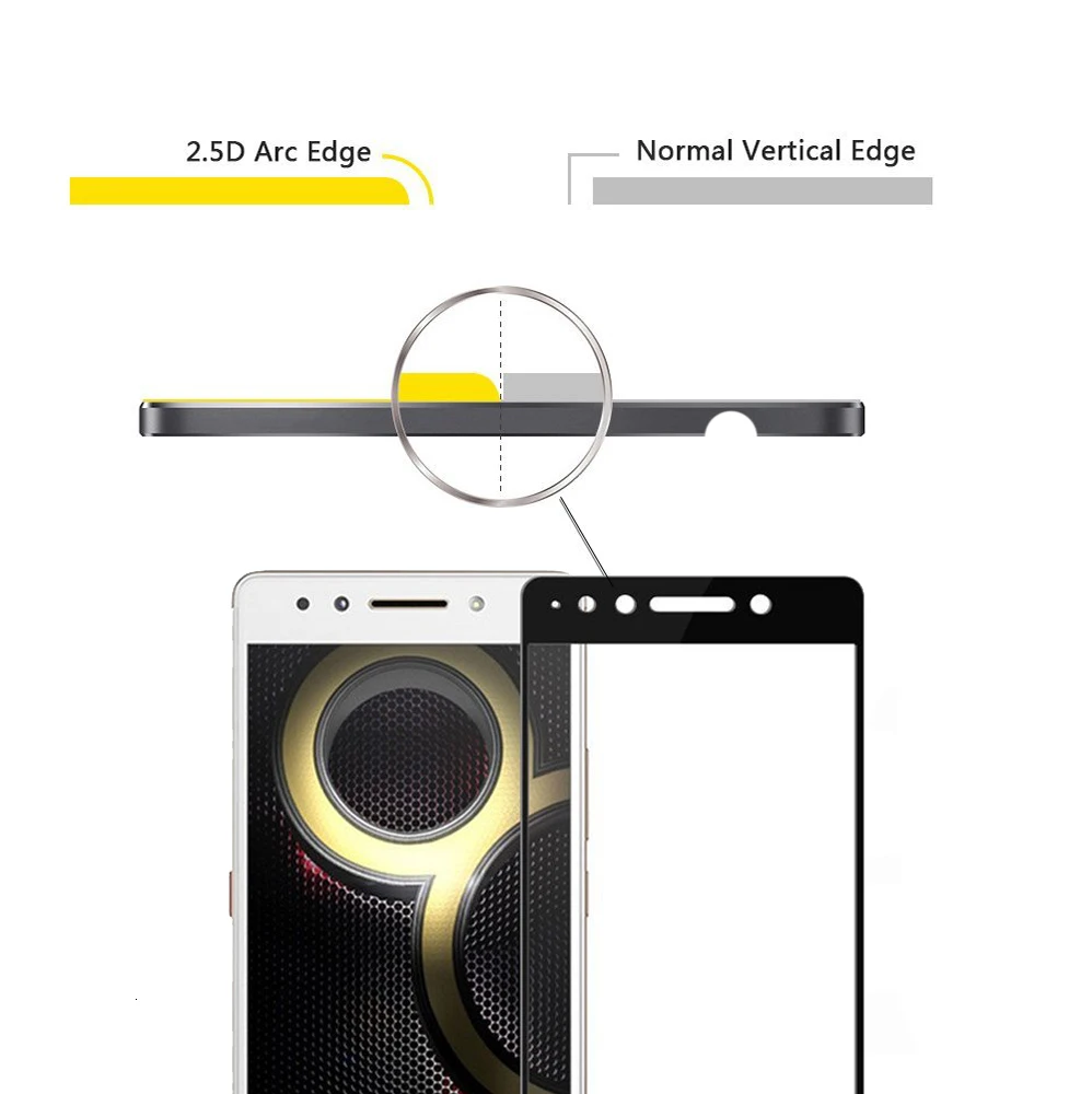 0,3 мм 2.5D шелкография Закаленное стекло пленка для lenovo K8 Note полное покрытие закаленное стекло Защита экрана для lenovo