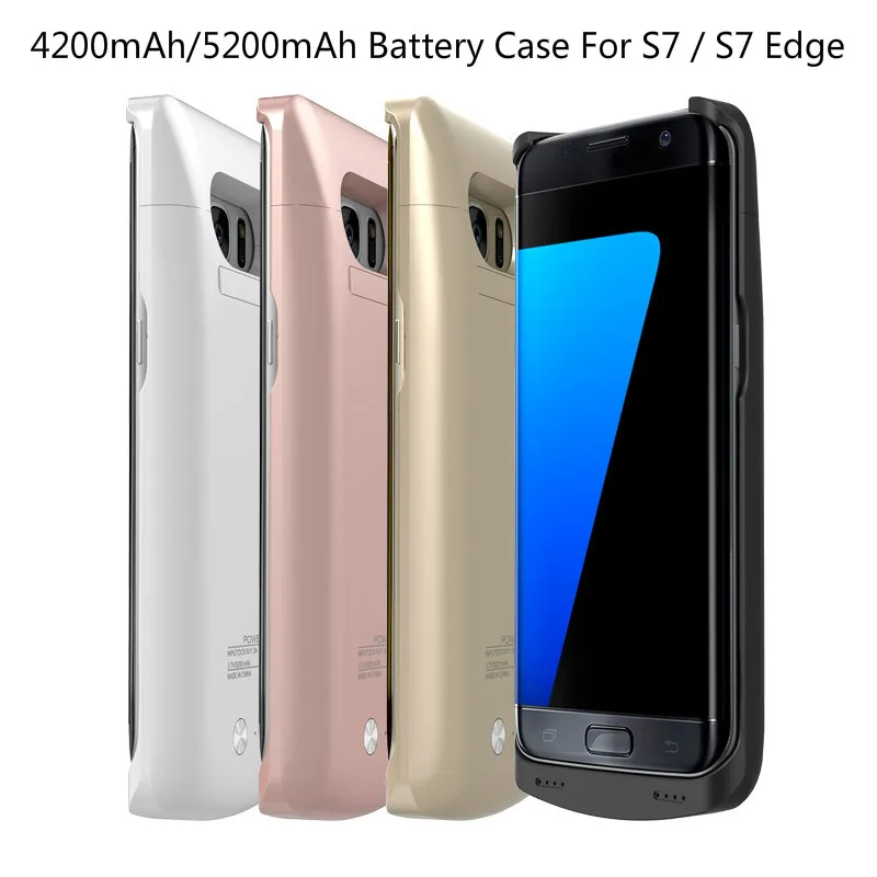 Новинка 4200 мАч S7 / 5200 S7edge Резервное Внешнее зарядное устройство чехол для Samsung Edge