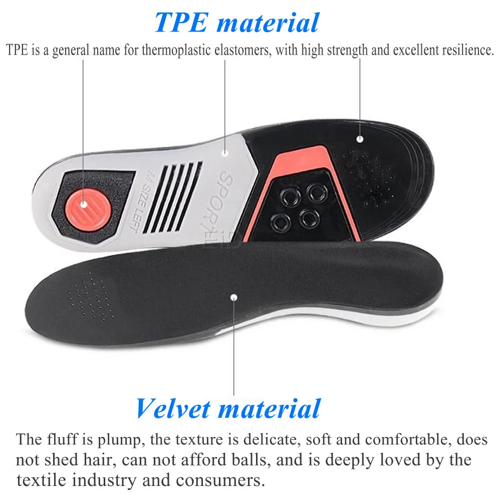 EiD Silicone Gel Insoles Foot Care for Plantar Fasciitis orthopedic Massaging Shoe Inserts Shock Absorption Shoe pad Unisex