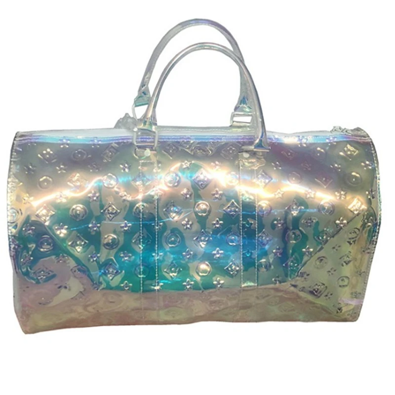 

Colorful Transparent Travel Bag for Women 2020 New Leisure Fitness Sport Luggage Bag Portable Laser Transparent Bag Louis Brand
