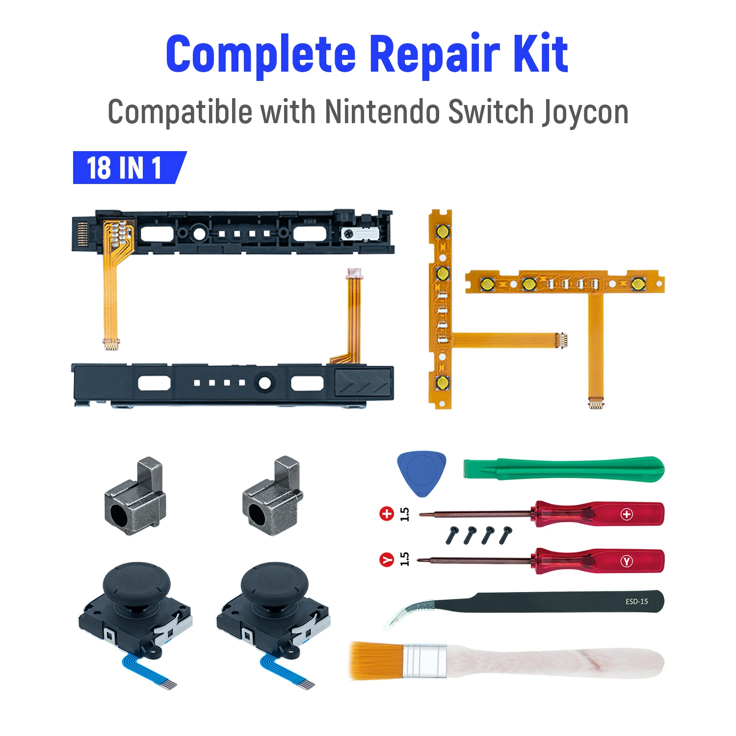 Запасной джойстик для джойстика Joy con 18 в 1 набор ремонта с открыванием и