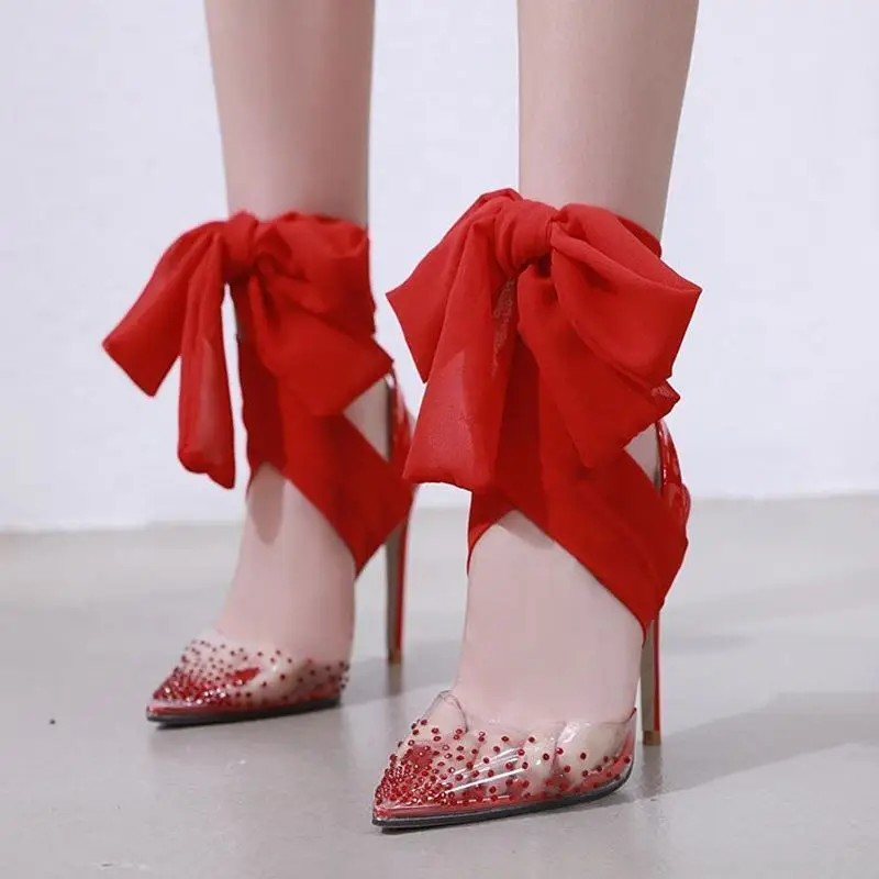 Женские туфли на высоком каблуке с перекрещивающимися ремешками каблуке|Женские