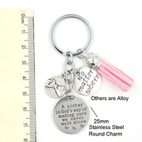 new arrival best friends sister gifts tassel keychain no matter where keychain jewelry gift for friends bbf