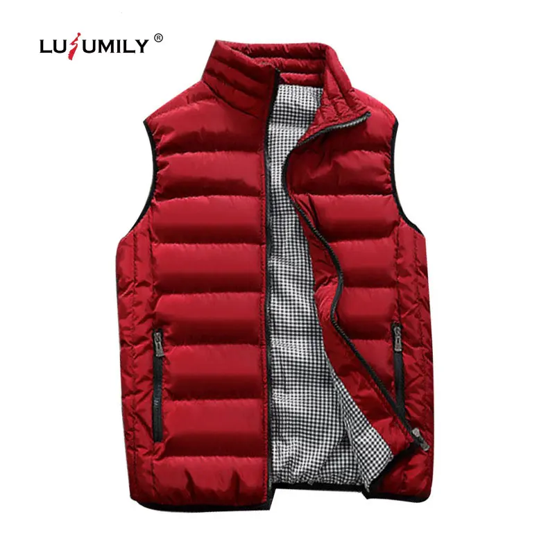 

Lusumily New Arrivals Winter Thick Vests Women Sleeveless Jackets Cotton-padded Coats Female Warm Waistcoat Down Gilet Vest