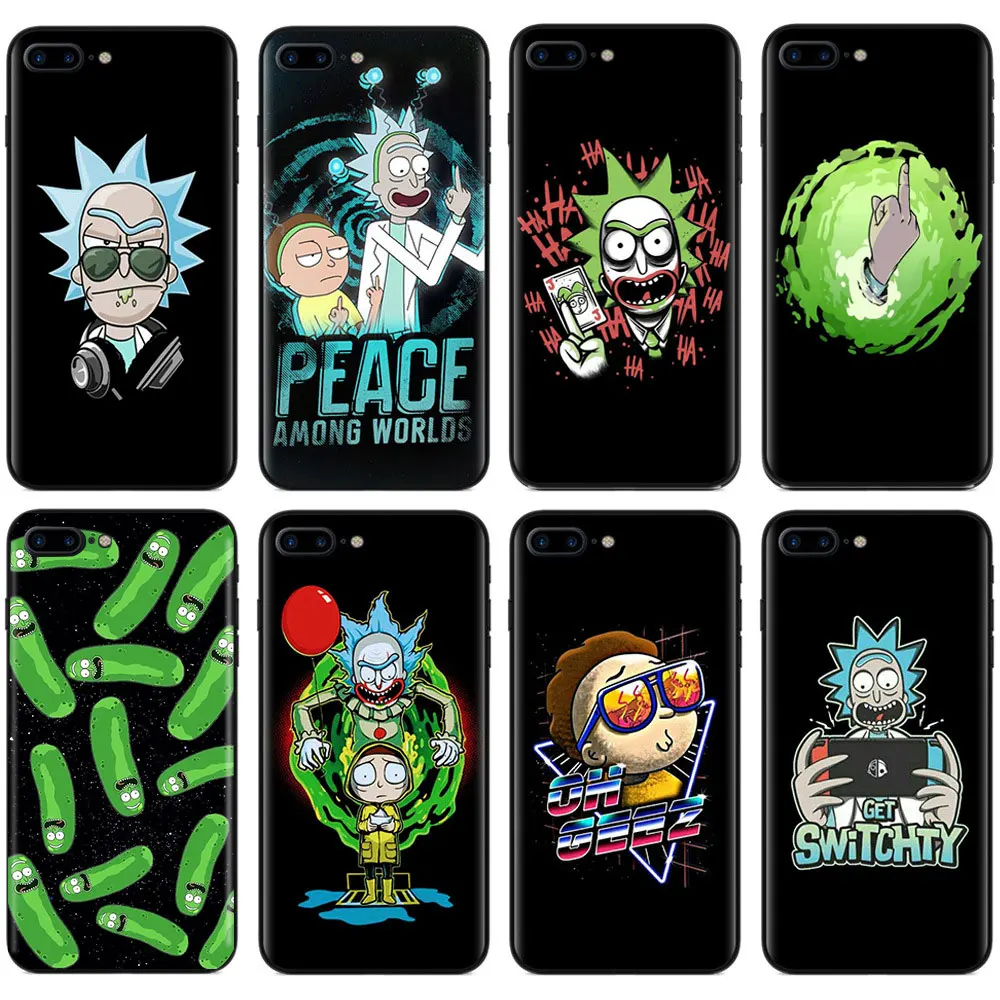 Горячая Распродажа, чехол для телефона с аниме Риком и Морти для iphone 11 PRO MAX 7 5S SE 6s 7 8 Plus, чехол из ТПУ для iphone X XR XS MAX, чехол