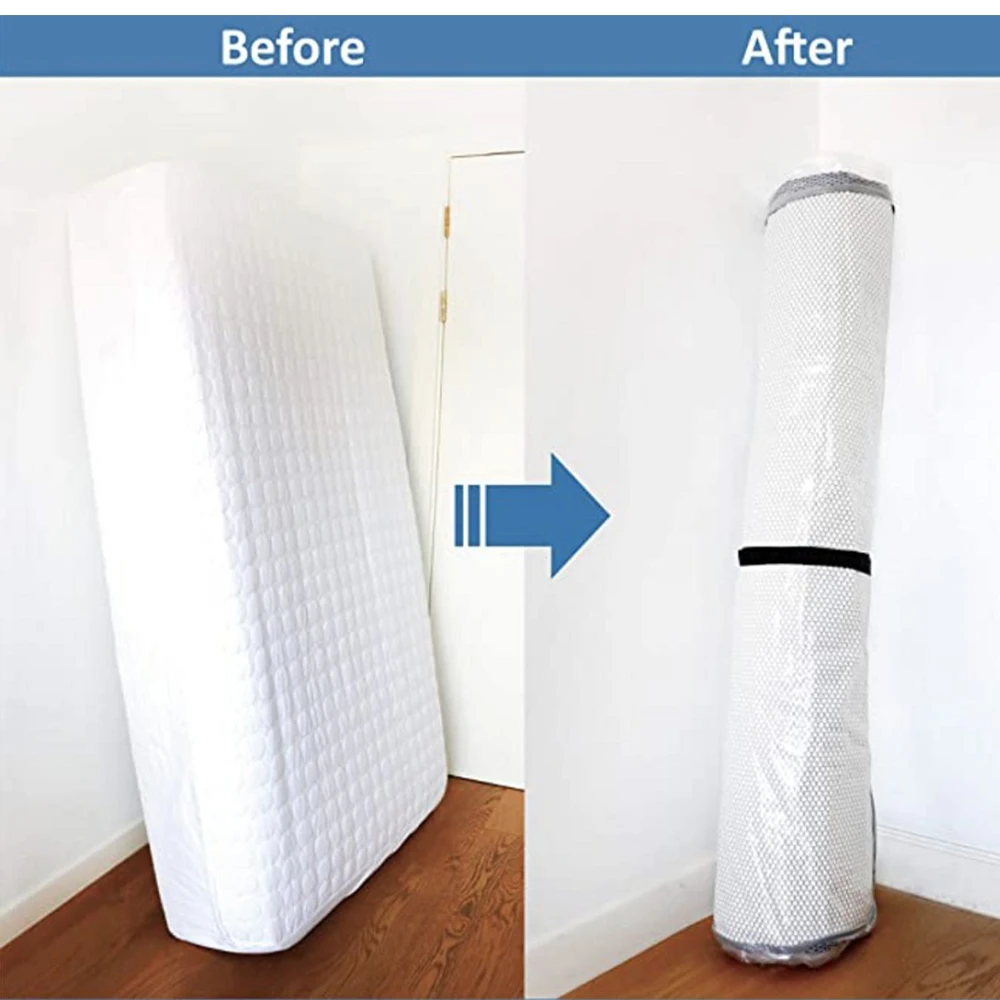 Queen Size Mattress Vacuum Storage Bag for Foam Latex Quilt Space Saver Moving and Shipping with 2 Straps | Дом и сад