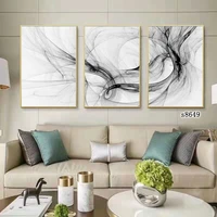 abstract sea painting and poster sun reflection on the wall of stylish sea view surface in living room dining room