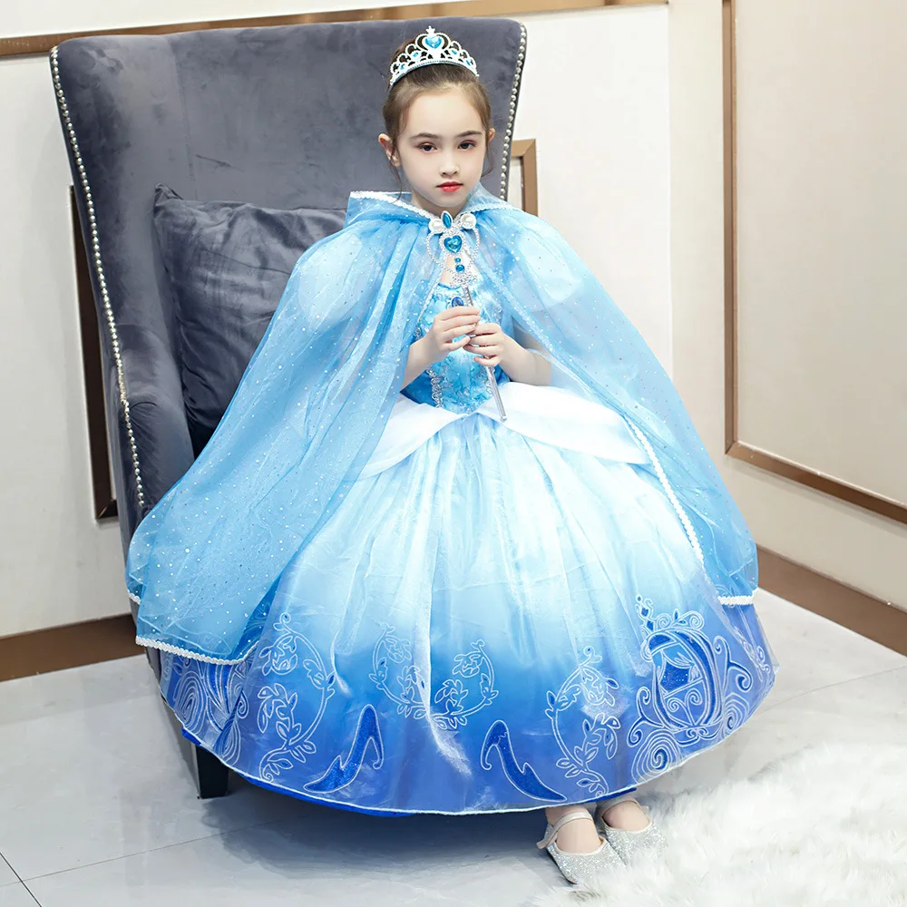 

Princess Dress Girls Children Christmas Party Costume for Kids Girls Clothes Fantasy Kids Ball Wear Dress Up TUTU Dresses