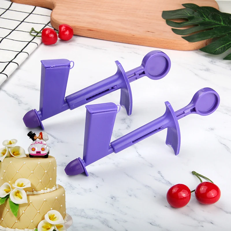 Pistola de perlas de pl&aacute;stico para decoraci&oacute;n de tartas, 12 unids/lote, Env&iacute;o Gratis-5