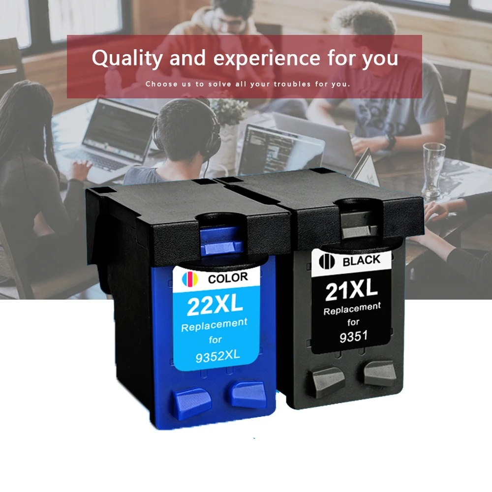 YLC 21XL 22XL чернильный картридж Замена для hp 21 hp 21XL для hp 21 принтеров серий Deskjet F380 F2180 F2280 F4180 F4100 F2100 F2200 F300