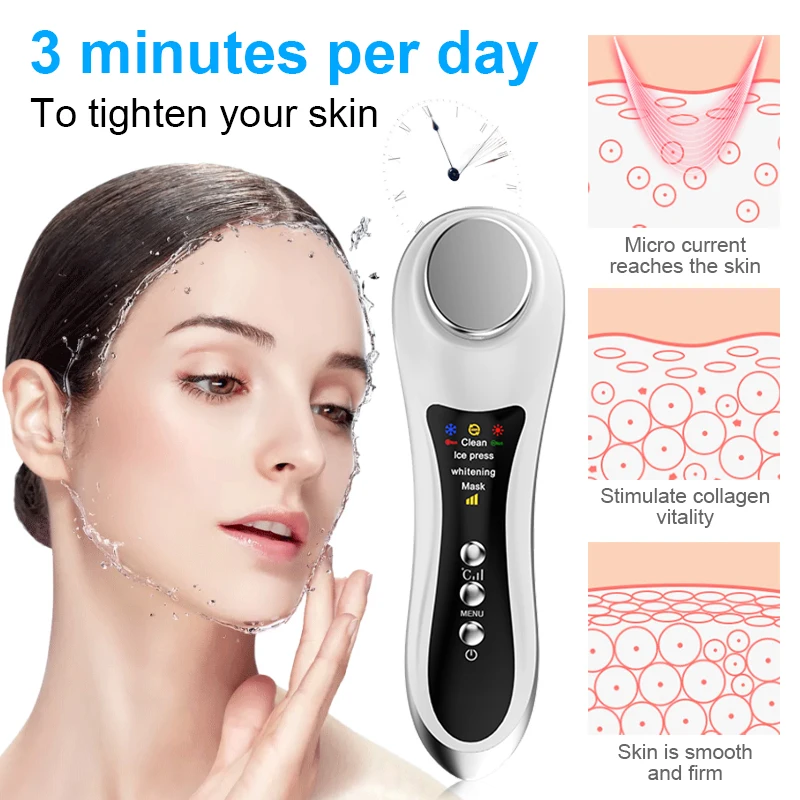 Радиочастотный EMS мезотерапия 2 цвета Электропорация лифтинг красота