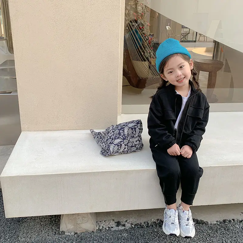 Спортивный костюм с длинным рукавом для маленьких девочек осенний От 2 до 6 лет |