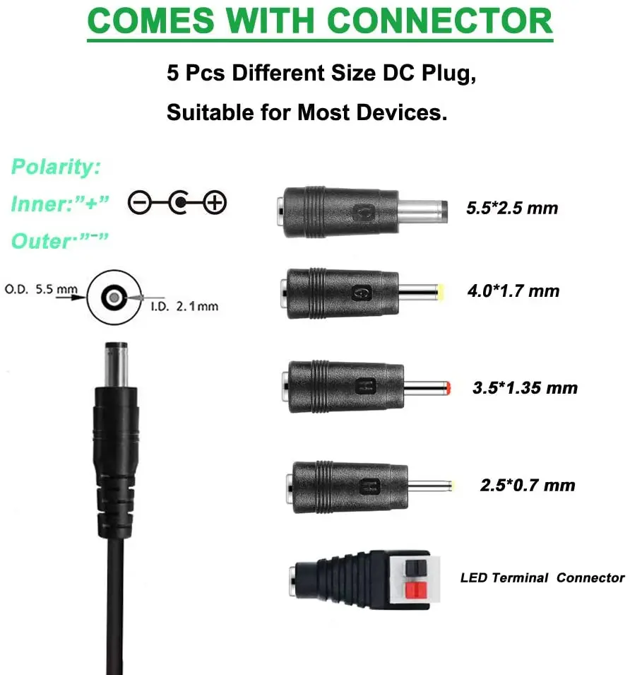 Адаптер переменного тока 9 В 13 5 а мА импульсный источник питания зарядное