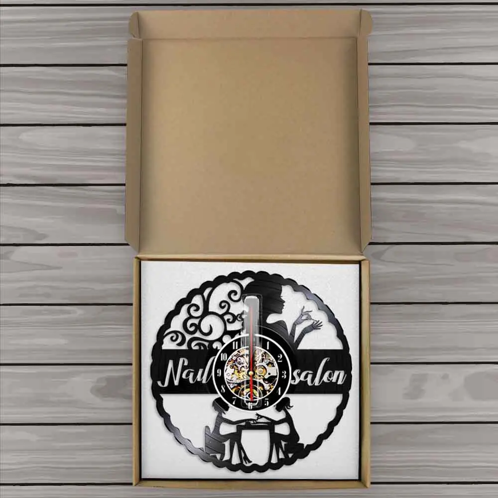 Маникюрный салон Искусство Декор настенные часы современный дизайн виниловая
