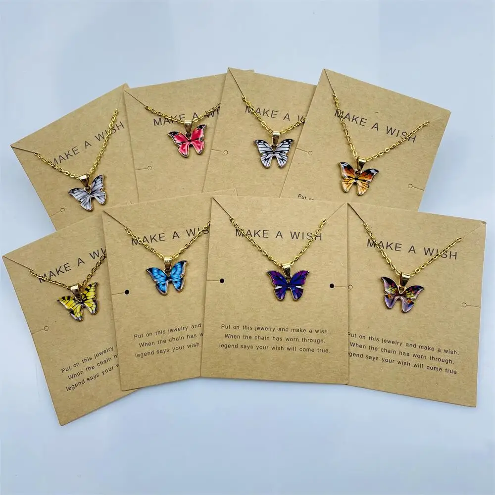 

Fashion Cute Butterfly Pendant Necklace For Women Golden Color Statement Necklace Jewelry Gifts
