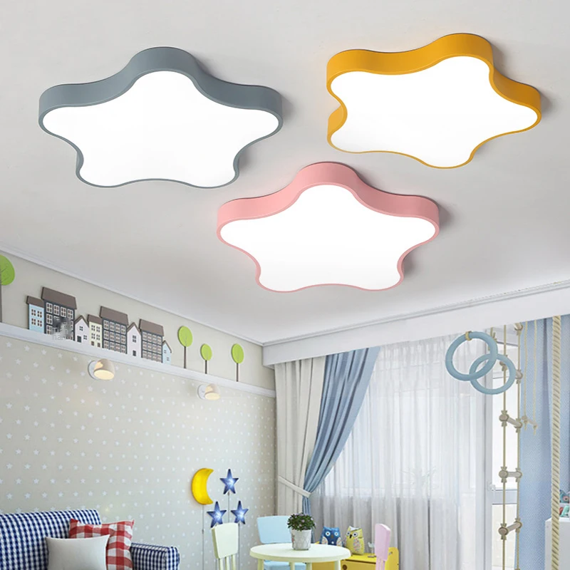 

New children's room bedroom LED ceiling lamp five-pointed star chandelier corridor lamp factory direct lighting