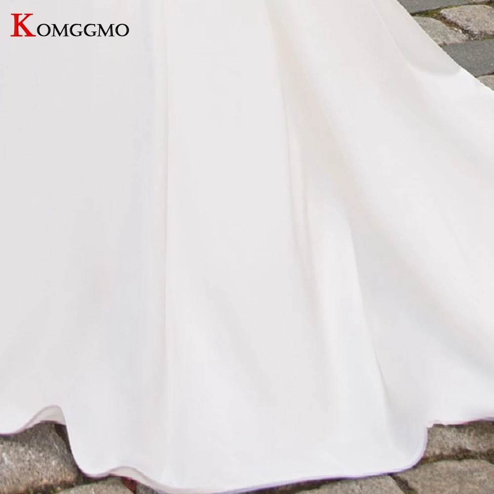 

Sexy V-Neck Lace Appliques Tulle Illusion Three Quarter Sleeve Wedding Dress 2020 Hot Sale Custom Made Chapel Train Bridal Gown