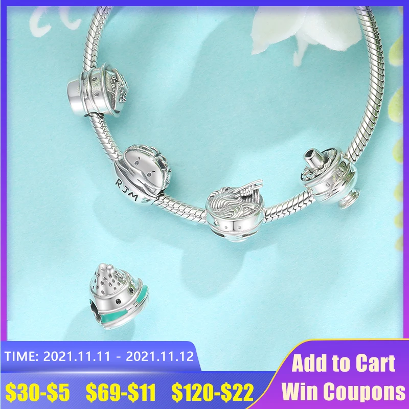 

925 серебро, традиционная китайская кухня с шармами в форме маски, бусины, ювелирные изделия, Женские аксессуары, подходят для изготовления о...