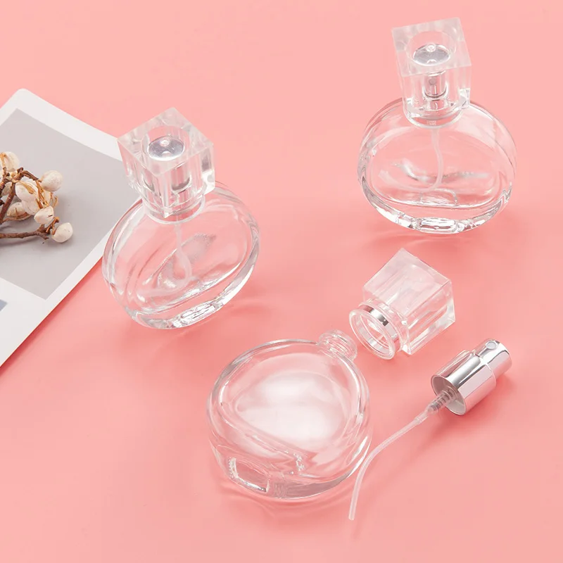 Мини флакон для духов из прозрачного стекла 1 шт. 25 мл переносной многоразовый