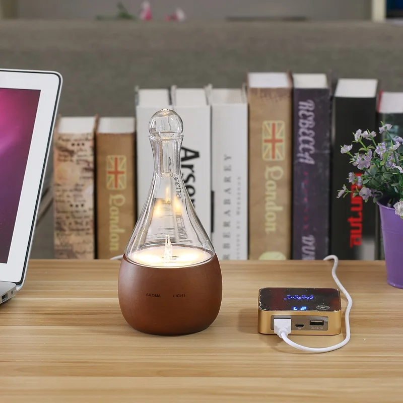 

Bowling Jade Vase Aromatherapy Essential Oil Nebulizing Diffuser Nebulizer Air Humidifier Aroma for Yoga Home Use Holiday Gift