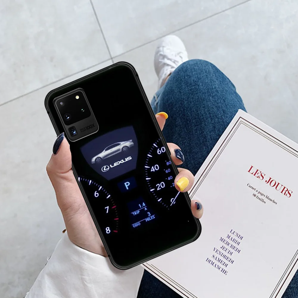 

Fashion Sports Lexus Car logo Phone Case Cover Hull For Samsung Galaxy S 6 7 8 9 10 e 20 Edge Uitra Note 8 9 10 Plus black