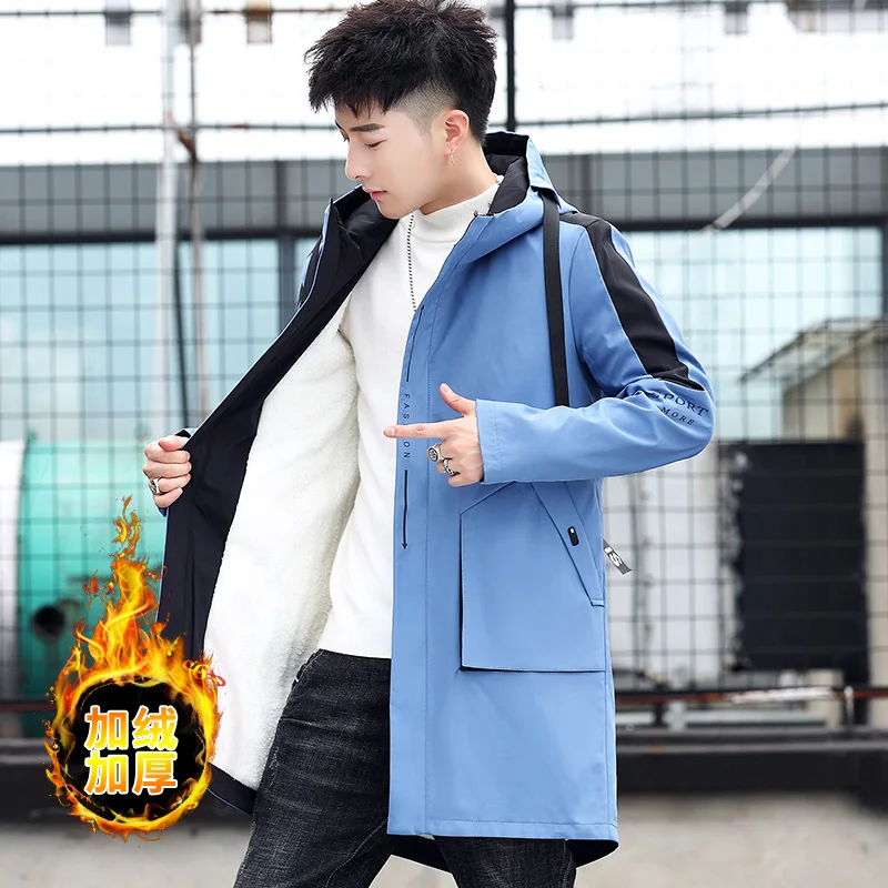 Мужская парка с капюшоном Linner длинная куртка армейского зеленого цвета меховым