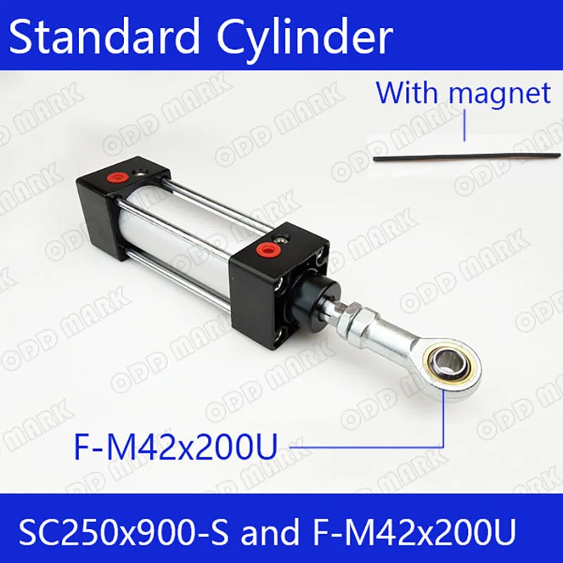 

SC250*900-S 250mm Bore 900mm Stroke SC250X900-S SC Series Single Rod Standard Pneumatic Air Cylinder SC250-900-S