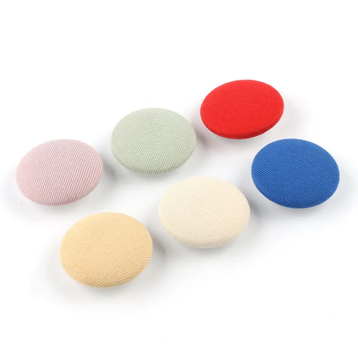 

10pcs/lot Round cloth button small suit woolen coat female coat cashmere sweater decorative shirt black