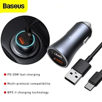 baseus 40w dual usb car charger 20w fast charging for apple iphone auto charging usb quick charger car charger accessories