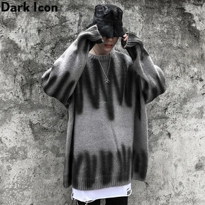 Свитер с граффити Dark Icon с большими волнами в стиле хип-хоп, мужские и женские хипстерские свитера с круглым вырезом, уличная одежда для мужчин