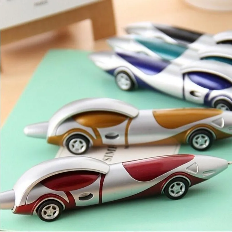 

24Pcs/Lot Creative Cartoon Plastic Car Ballpoint Pen Novelty Personality Ball Pens Items Korean Stationery Supplies 7011