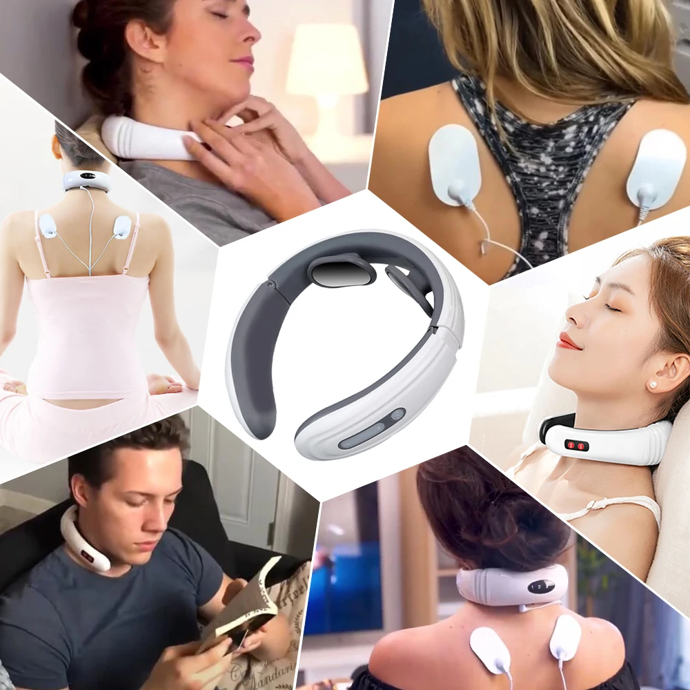 

Electric Neck Massager Smart Back And Neck Massager Cervical Body Massage Electric For Back Pain Shoulder Massage Relaxation