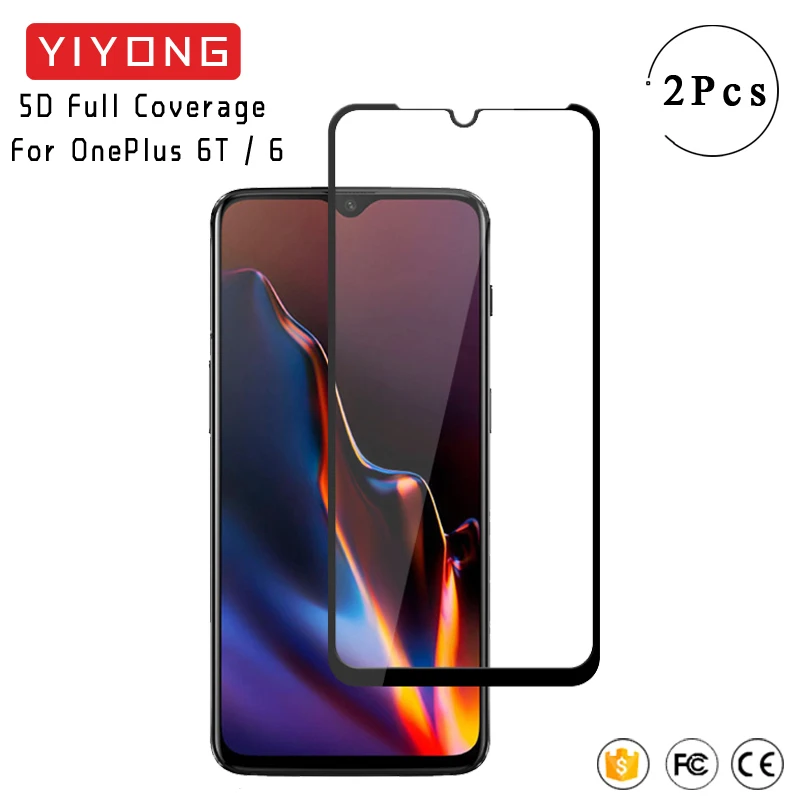 Закаленное стекло YIYONG 9D полное покрытие для OnePlus 6 T 7 3 5T клеевое Защитное One Plus 5 7T