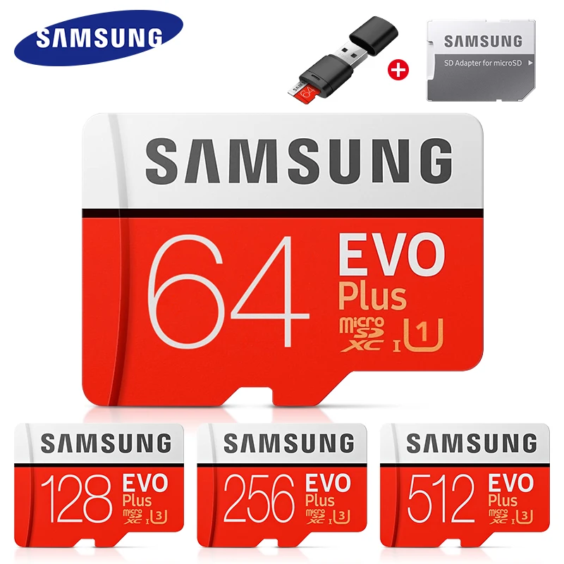 

SAMSUNG Micro SD 512G Memory Card 256GB 128GB 64GB 100MB/s SDXC C10 U1U3 UHS-I MicroSD TF Flash Card 32GB for Smartphone /Tablet