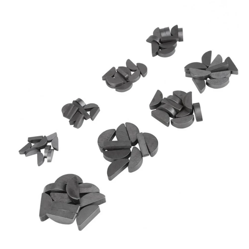 

80PCS 8Size Stainless Steel Key Assortment Set Metric Half Moon Shaft Drive Fasteners