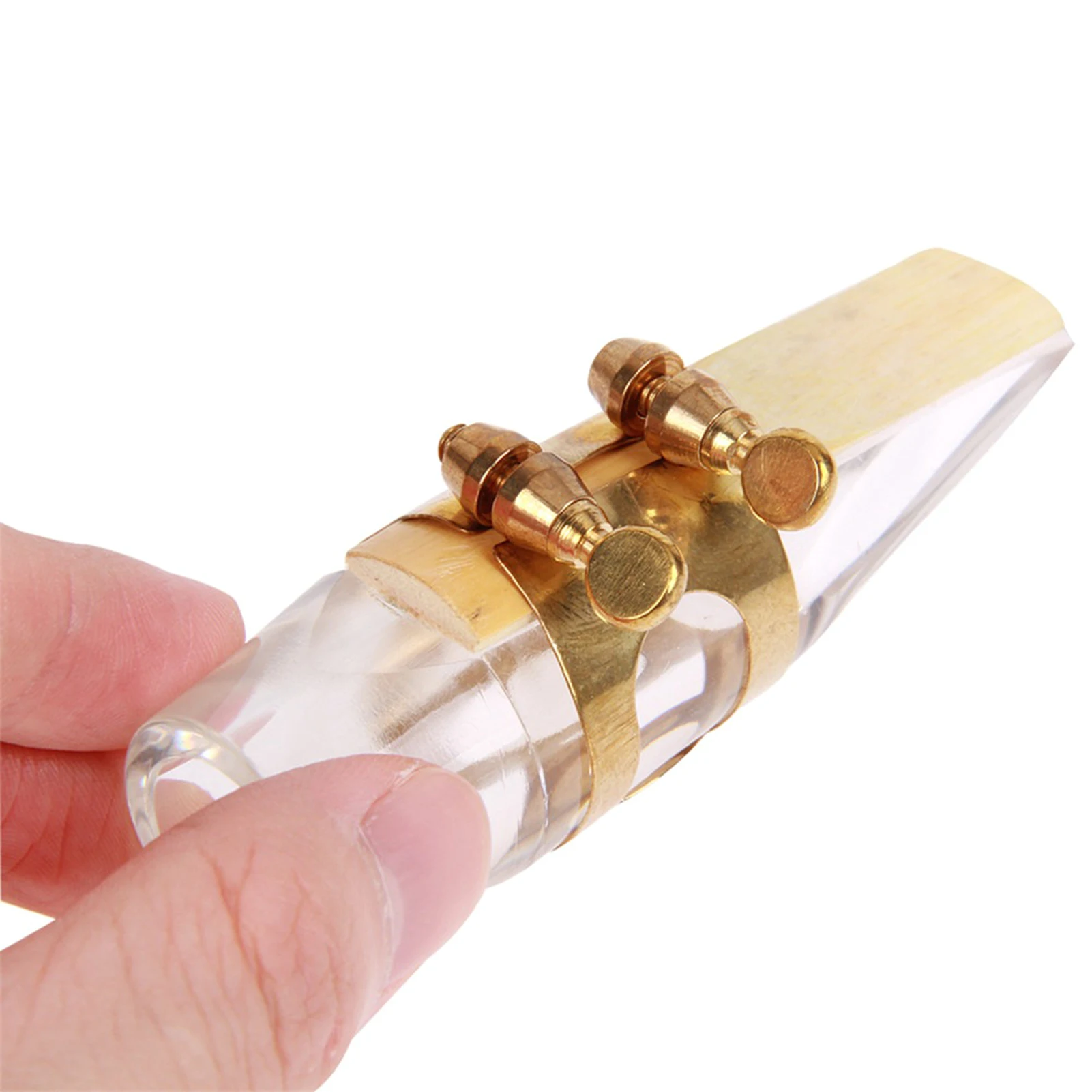 E flat Crystal Mouthpiece Kit Set Alto Saxophone Transparent with Clip/Reed Portable for Music Player Sax Accessories | Спорт и