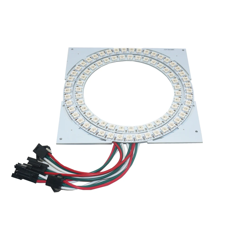 Светодиодная Пиксельная лампа ws2812b SMD5050 5 в постоянного тока 16/24/35/45 светодиодов