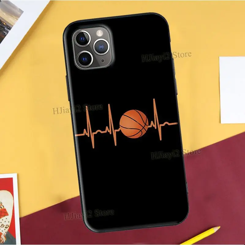 Баскетбольный чехол с сердцебиением для iPhone 12 Pro Max 13 mini 11 XS XR X 7 8 Plus SE 2020 - купить по