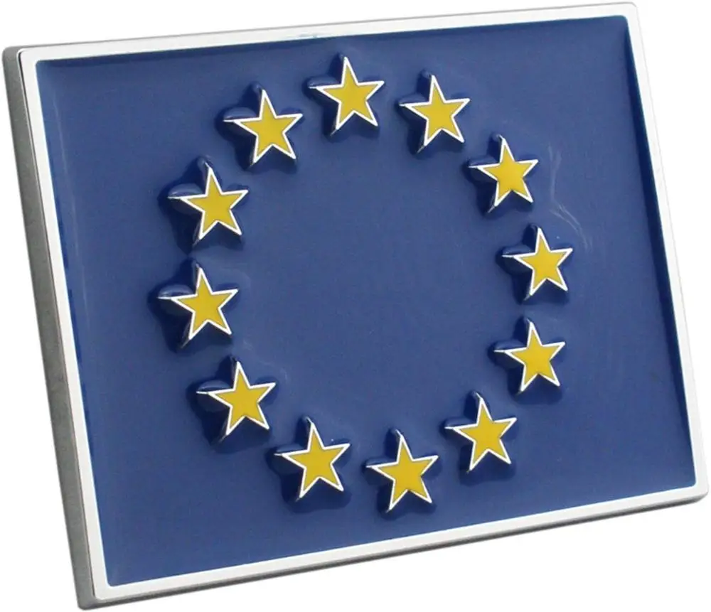 

3D European Union (EU) flag Badge car Emblem Decal auto door fender car sticker