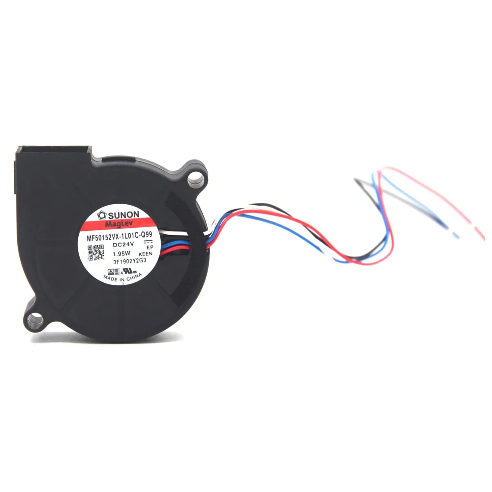 Sunon 5015 24В вентилятор MF50152VX-1L01C-Q99 или S99 50X50X15mm 1,95 Вт ШИМ 6000 об/мин 4.8CFM 4 провода свинцовый охладитель