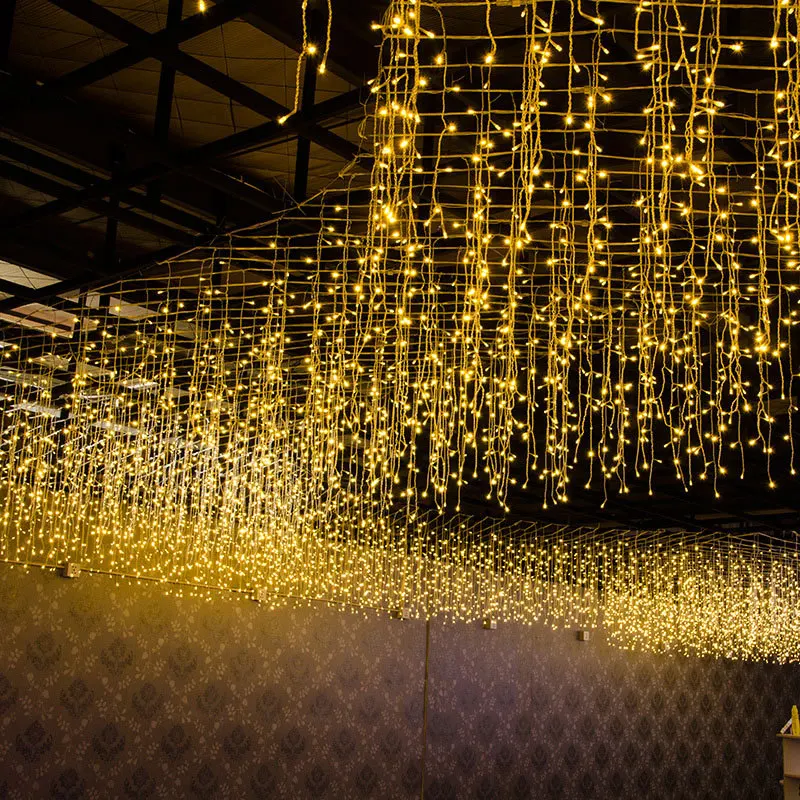 Водонепроницаемая уличная гирлянда 5 м светодиодная гирлянда-занавес в виде